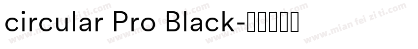 circular Pro Black字体转换